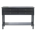 Console 4 tiroirs Blanc / Greige / Noir / Gris vieilli