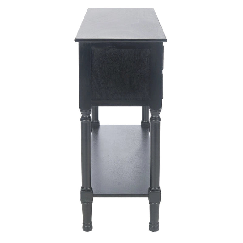 Console 4 tiroirs Blanc / Greige / Noir / Gris vieilli
