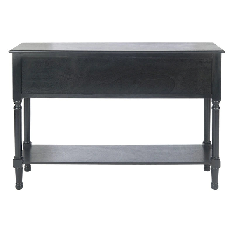 Console 4 tiroirs Blanc / Greige / Noir / Gris vieilli