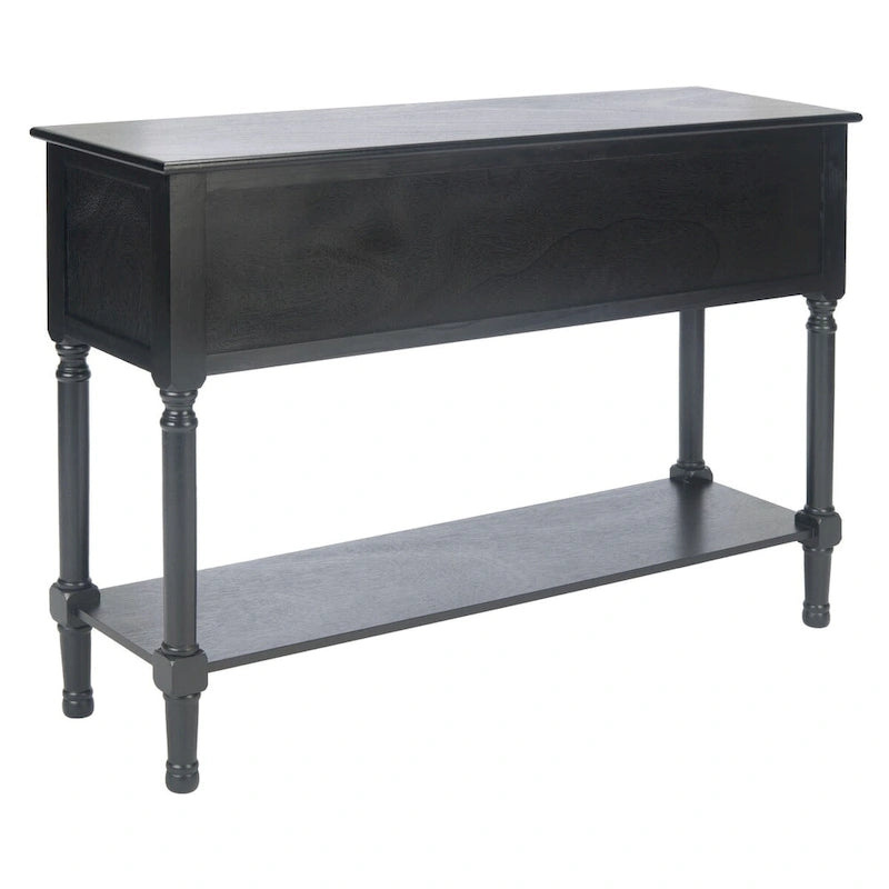Console 4 tiroirs Blanc / Greige / Noir / Gris vieilli