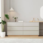 Bureau d'angle en L et coiffeuse à 6 tiroirs, blanc, pour une personne