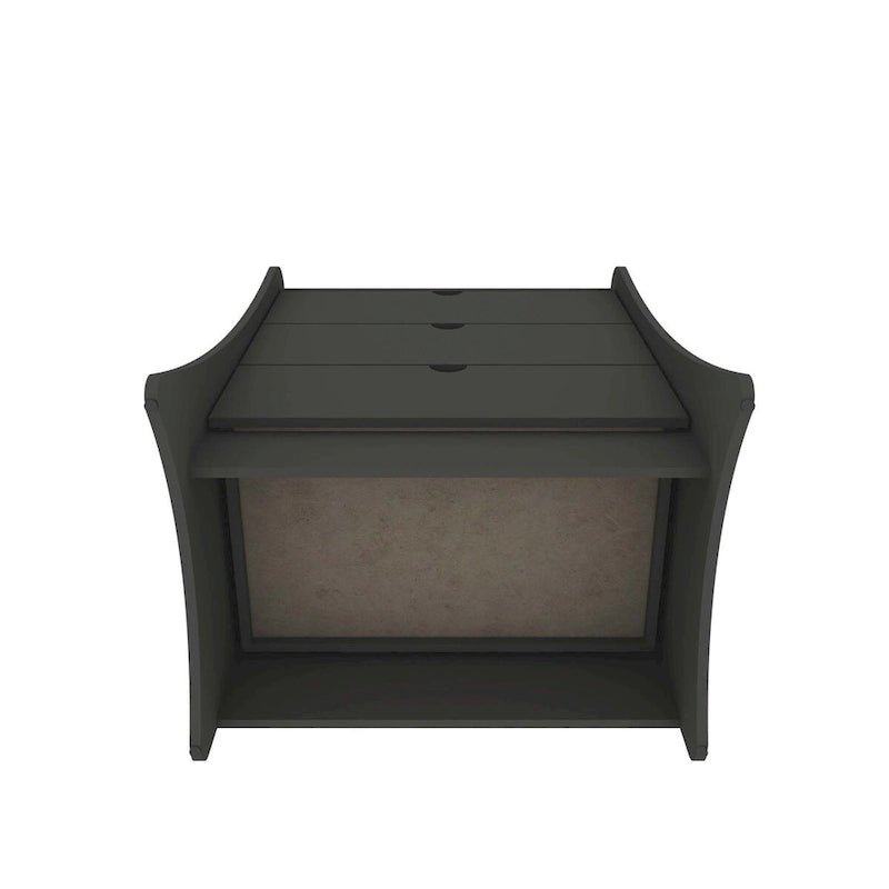 Ensemble commode et table de chevet 2 pièces blanc, style Mid-Century Modern