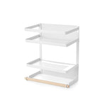 Étagère latérale magnétique pour réfrigérateur, blanc et noir, 1 personne