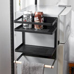 Étagère latérale magnétique pour réfrigérateur, blanc et noir, 1 personne