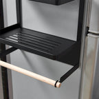 Étagère latérale magnétique pour réfrigérateur, blanc et noir, 1 personne
