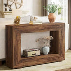 Console de ferme (marron vintage / marron / gris délavé), 1 étagère, 1 espace