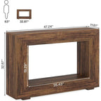 Console de ferme (marron vintage / marron / gris délavé), 1 étagère, 1 espace