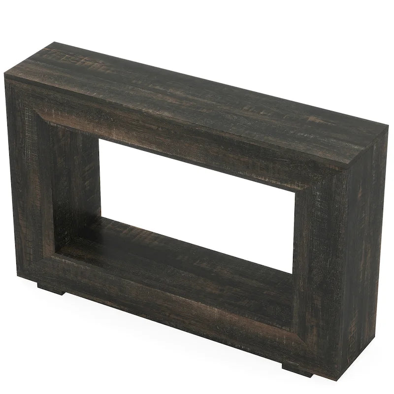 Console de ferme (marron vintage / marron / gris délavé), 1 étagère, 1 espace