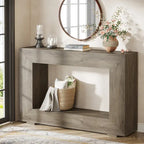Console de ferme (marron vintage / marron / gris délavé), 1 étagère, 1 espace