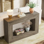 Console de ferme (marron vintage / marron / gris délavé), 1 étagère, 1 espace
