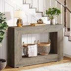 Console de ferme (marron vintage / marron / gris délavé), 1 étagère, 1 espace