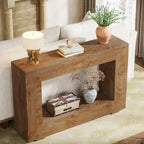 Console de ferme (marron vintage / marron / gris délavé), 1 étagère, 1 espace