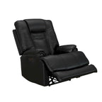 Fauteuil inclinable zéro gravité, électrique, 1 place, noir