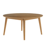 Table basse ronde Mid-Century Modern – Noyer / Noyer de pécan / Noir, 91 cm, 1 personne