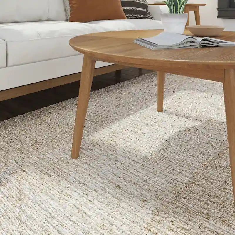 Table basse ronde Mid-Century Modern – Noyer / Noyer de pécan / Noir, 91 cm, 1 personne