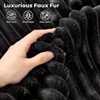 Canapé 3 places en velours gris/noir/beige à assise profonde avec ottoman