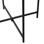 Table d'appoint ronde avec plateau en terrazzo blanc et pieds en métal noir, 1 personne