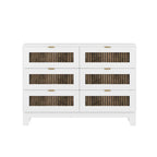 Ensemble de chambre 4 pièces lit Queen blanc/noir – Style ferme, pour 1-2 personnes
